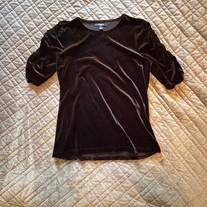 CLEARANCE! Chaps Black Velour Women's Top